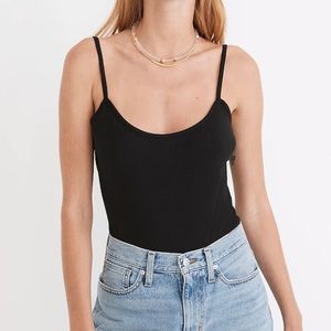 Madewell Ribbed Cami Thong Bodysuit